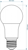 A60 E27 LED Lampe 11,5W 1055lm 270 warmwei dimmb