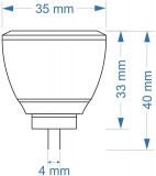 MR11 GU4 LED-Strahler 4W 270lm 30 warmwei