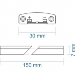 LED Unterbauleuchte 2,5W 24V 150lm 100 warmwei