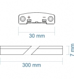 LED Unterbauleuchte 5W 24V 320lm 100 warmwei