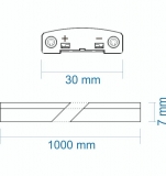 LED Unterbauleuchte 15W 24V 1100lm 100 warmwei