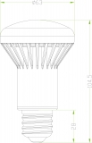 R63 E27 Keramikstrahler 7W 550lm 120 warmwei