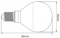 P45 E14 LED Lampe 5,5W 470lm 200 warmwei dimmbar