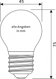 G45 E27 LED Lampe 2,5W 220lm 300 warmwei