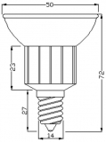 R50 E14 Reflektorstrahler 1,6W 120lm 120 wei