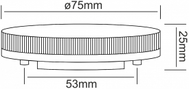 GX53 LED-Lampe 5W 480lm 120 wei