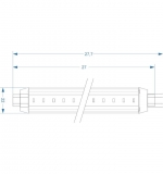 LED Alu-Schiene 25cm 2W 130lm 120 warmwei