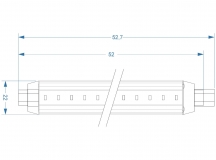 LED Alu-Schiene 50cm 4W 260lm 120 warmwei